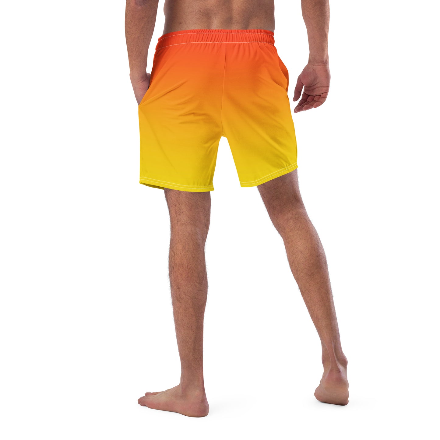 Orange Gradient Men's swim trunks