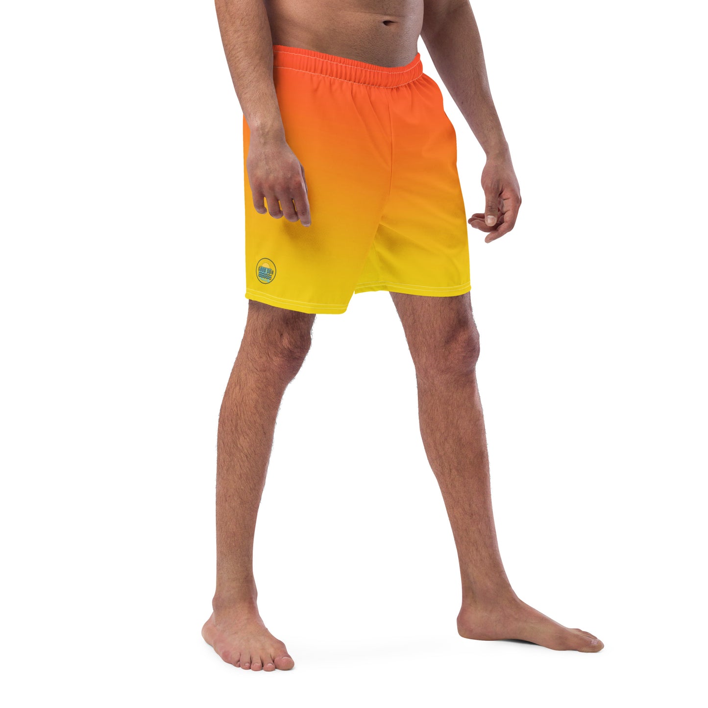 Orange Gradient Men's swim trunks