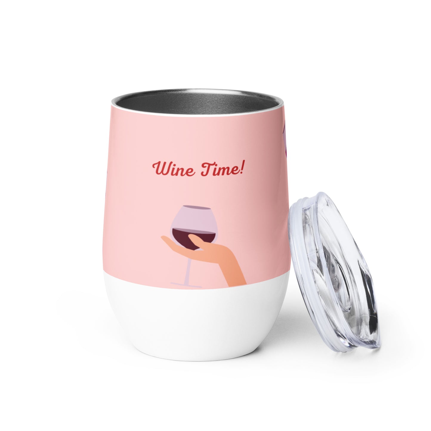 Pink Wine Time Wine tumbler