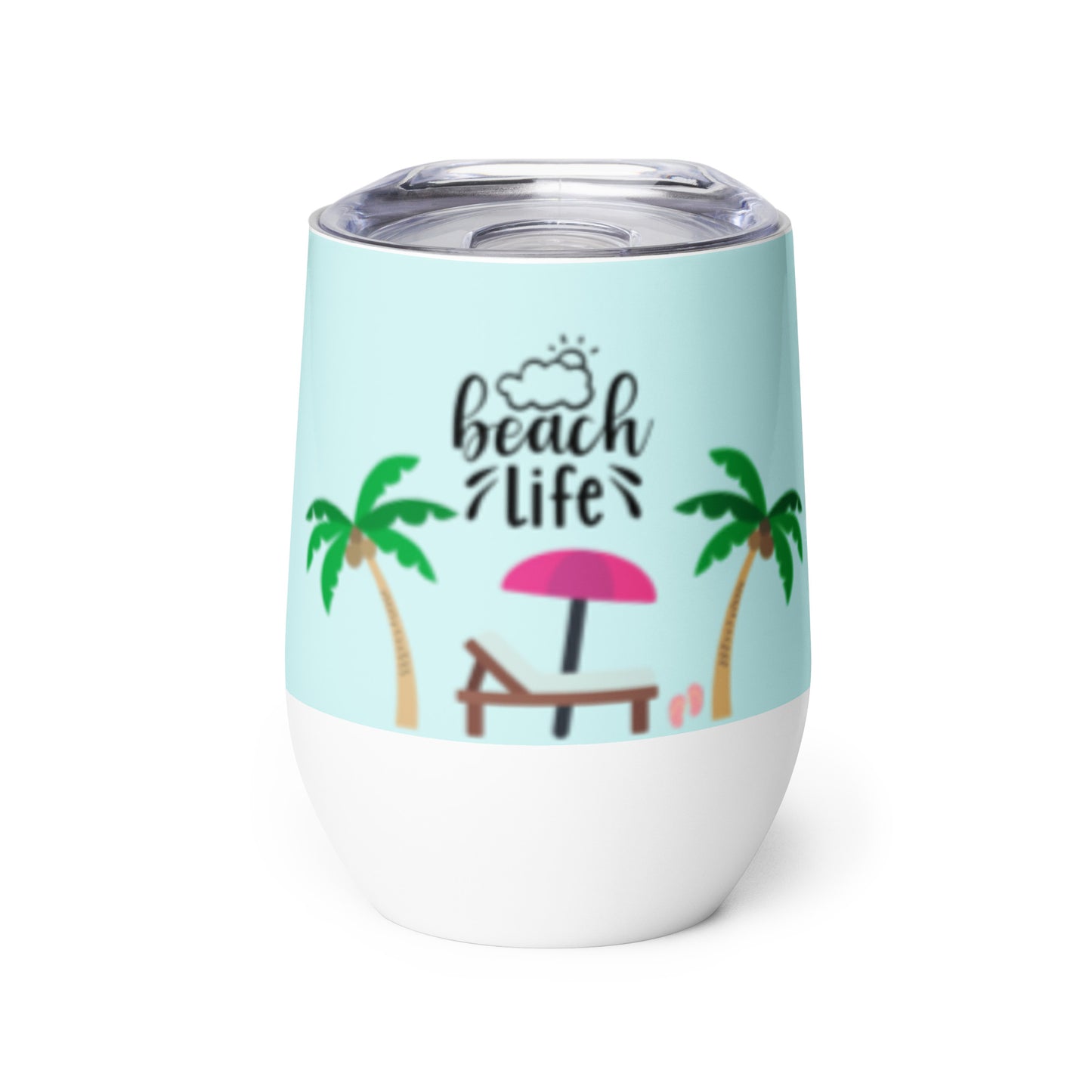 Beach Life Wine tumbler
