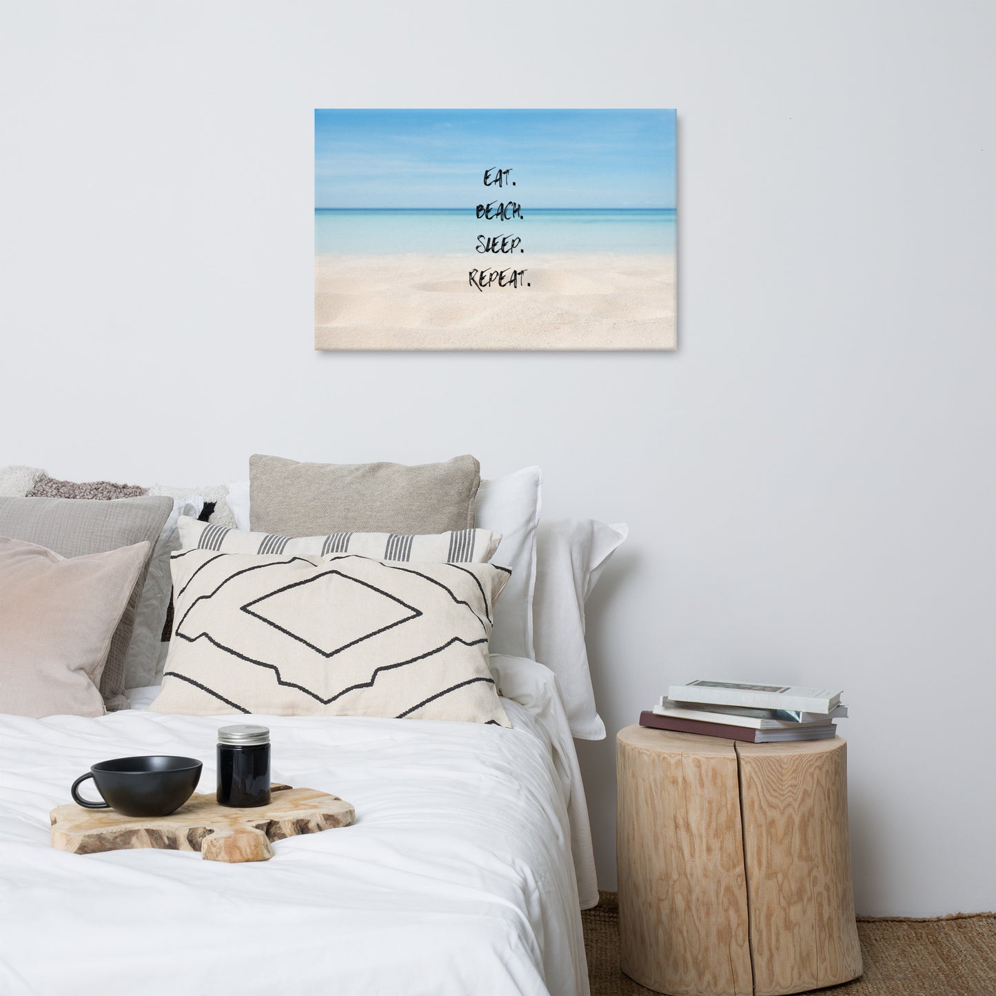Eat Sleep Beach Repeat Canvas